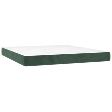 vidaXL sötétzöld bársony zsebrugós ágymatrac 160x210x20 cm ágy és ágykellék