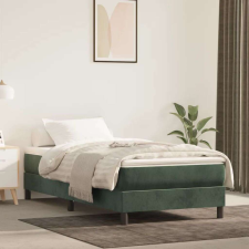 vidaXL sötétzöld bársony zsebrugós ágymatrac 90x210x20 cm ágy és ágykellék