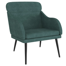 vidaXL sötétzöld bársonyfotel 63 x 76 x 80 cm (351438) bútor