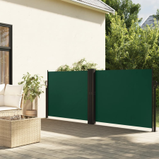 vidaXL sötétzöld behúzható oldalsó napellenző 120 x 600 cm kerti bútor