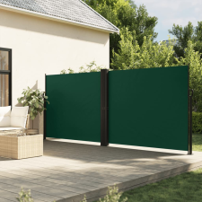 vidaXL sötétzöld behúzható oldalsó napellenző 180 x 600 cm kerti bútor