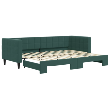 vidaXL sötétzöld kihúzható bársony heverő 80 x 200 cm (3196686) ágy és ágykellék