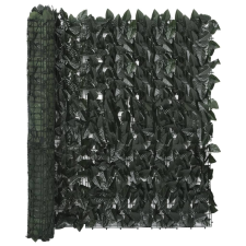vidaXL sötétzöld leveles erkélyparaván 300 x 100 cm kerti bútor