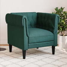 vidaXL sötétzöld szövet Chesterfield kanapé bútor