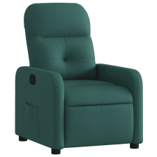 vidaXL sötétzöld szövet dönthető fotel (374203) bútor