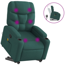 vidaXL sötétzöld szövet dönthető masszázs- és állófotel (3204614) masszázsfotel