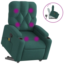 vidaXL sötétzöld szövet dönthető masszázs- és állófotel (3204728) masszázsfotel