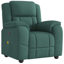 vidaXL sötétzöld szövet dönthető masszázsfotel (4015716) masszázsfotel