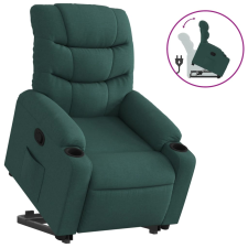 vidaXL sötétzöld szövet felállást segítő dönthető fotel (3206651) bútor