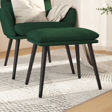 vidaXL sötétzöld szövet lábzsámoly 45 x 29,5 x 39 cm bútor