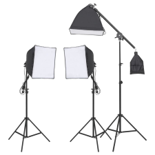 vidaXL stúdiólámpaszett háromlábú állvánnyal és softbox-szal stúdió lámpa