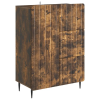 vidaXL Széf fiókkal Füstös Tölgy 66 x 34,5 x 91,5 cm Szerelt Fa