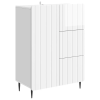 vidaXL Széf fiókkal Magasfényű Fehér 66 x 34,5 x 91,5 cm Szerelt Fa