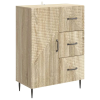 vidaXL Széf fiókkal Sonoma Tölgy 66 x 34,5 x 89,5 cm Szerelt Fa