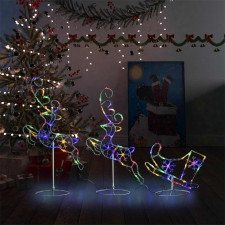 vidaXL színes akril karácsonyi repülő rénszarvas és szán 260x21x87 cm karácsonyi dekoráció