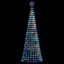 vidaXL színes fehér karácsonyfa fénykúp 475 LED-del 247 cm műfenyő