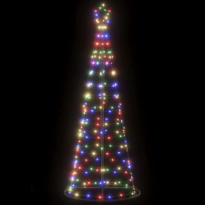 vidaXL színes karácsonyfa fénykúp 200 LED-del 182 cm műfenyő