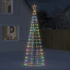 vidaXL Színes karácsonyfa fénykúp tüskékkel 570 led 300 cm műfenyő