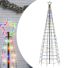 vidaXL színes karácsonyfa fénykúp tüskékkel 570 LED 300 cm (358106) karácsonyfa izzósor