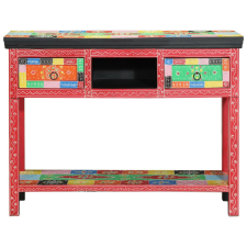 vidaXL Színes Konzolasztal 100x30x75 cm Tömör Mangófából bútor