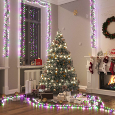 vidaXL színes pasztell fényű fürtös PVC LED-szalag 400 LED-del 8 m karácsonyfa izzósor
