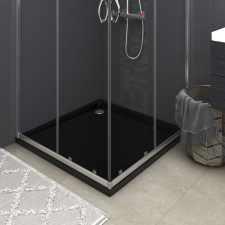 vidaXL szögletes fekete ABS zuhanytálca 80 x 80 cm kád, zuhanykabin