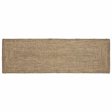 vidaXL Szőnyeg Kosárfonás Természetes és fekete 80 x 300 cm Juta lakástextília