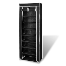 vidaXL Szövet Cipő szekrény borító 57 x 29 162 cm-es fekete bútor