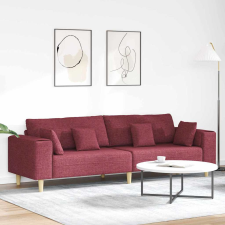 vidaXL Szövet kanapé párnával Bordó 208 cm szövet bútor