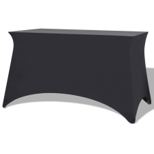 vidaXL Sztreccs asztal védőhuzat 2 db 120x60,5x74 cm antracit lakástextília