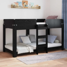 vidaXL Szükidő ágy matracmal Fekete tölgy 100 x 200 cm Faanyag ágy és ágykellék