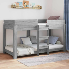 vidaXL Szükidő ágy matracmal Szürke Sonoma 100 x 200 cm Faanyag ágy és ágykellék