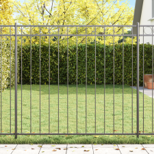 vidaXL Szürke Acél Kerítés Panel 1.7x1.5 m építőanyag