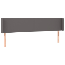 vidaXL szürke bársony szárnyas fejtámla 203x16x78/88 cm (3118600) ágy és ágykellék