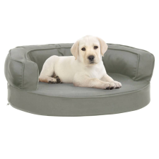 vidaXL Szürke ergonomikus vászonhatású kutyaágymatrac 60 x 42 cm szállítóbox, fekhely kutyáknak
