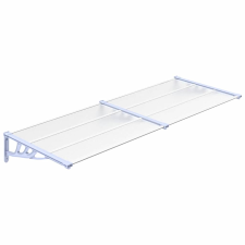 vidaXL szürke és átlátszó polikarbonát ajtóelőtető 239 x 90 cm (153693) kerti bútor