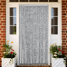 vidaXL szürke és fekete és fehér zsenília rovarfüggöny 118x220 cm szúnyogháló