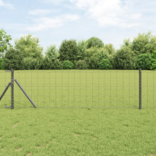 vidaXL Szürke Euro kerítés 0.6x50 m Acél építőanyag