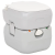 vidaXL szürke-fehér HDPE hordozható kemping WC 22+12 L