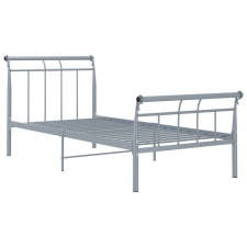 vidaXL szürke fém ágykeret 100 x 200 cm (325035) ágy és ágykellék