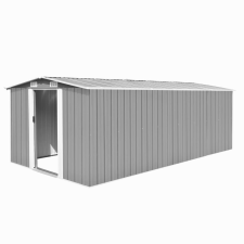 vidaXL szürke fém kerti fészer 257 x 497 x 178 cm kerti tárolás