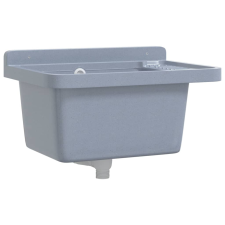 vidaXL szürke gyanta falra szerelhető mosdókagyló 50x35x24 cm (4002797) mosogatótálca