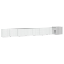 vidaXL Szürke horganyzott acél csirkeketrec 700x91x100 cm haszonállat felszerelés