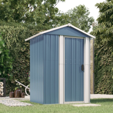 vidaXL szürke horganyzott acél kerti fészer 126x97,5x177 cm kerti tárolás