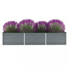 vidaXL Szürke horganyzott acél kerti magaságyás 240 x 80 x 45 cm kerti tárolás