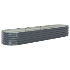 vidaXL szürke horganyzott acél kerti magaságyás 320 x 80 x 44 cm kerti tárolás