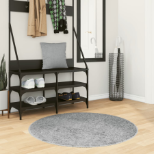 vidaXL Szürke hosszú szálú bozontos modern szőnyeg ø 100 cm lakástextília
