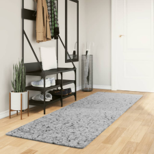 vidaXL szürke hosszú szálú bozontos modern szőnyeg 80 x 250 cm lakástextília