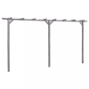 vidaXL Szürke impregnált fenyőfa kerti pergola 400 x 40 x 205 cm