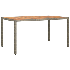 vidaXL Szürke kerti étkezőasztal 150x90x75 cm Polirattan (362545) kerti bútor